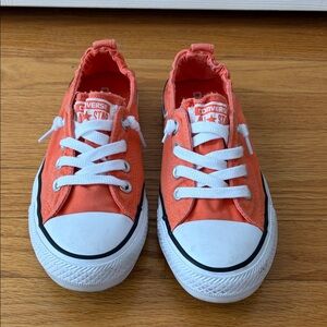 Women's Converse  Orange Slip On Sneakers